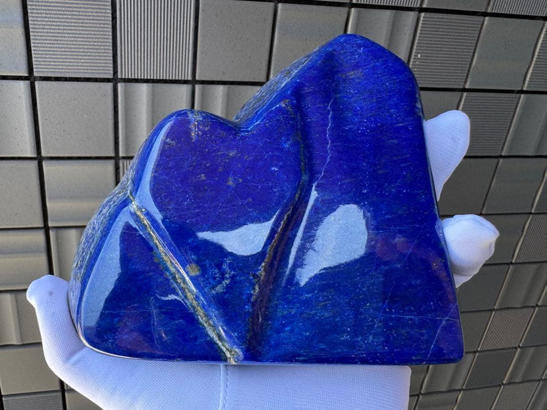 大型 山形 ラピスラズリ 原石 高品質 アフガニスタン産