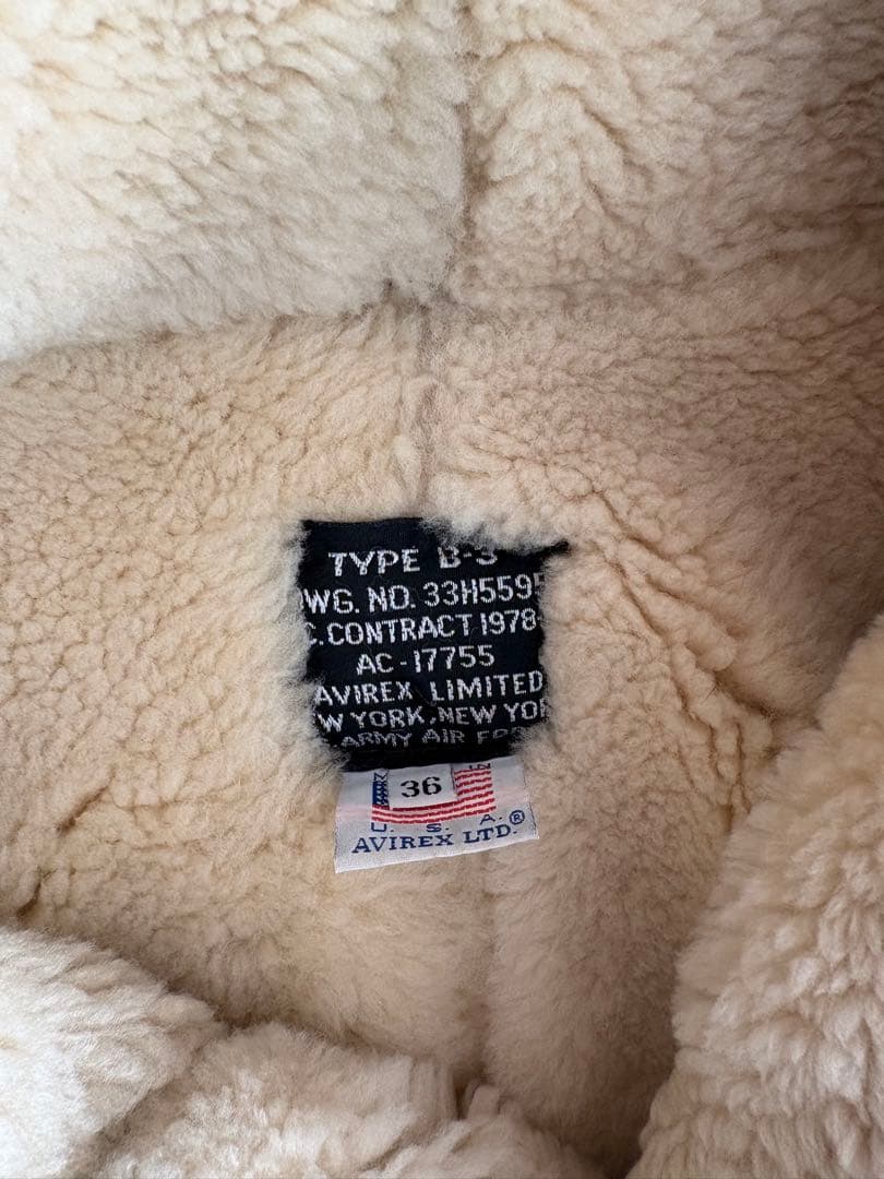 AVIREX B-3 フライトジャケット　サイズ36
