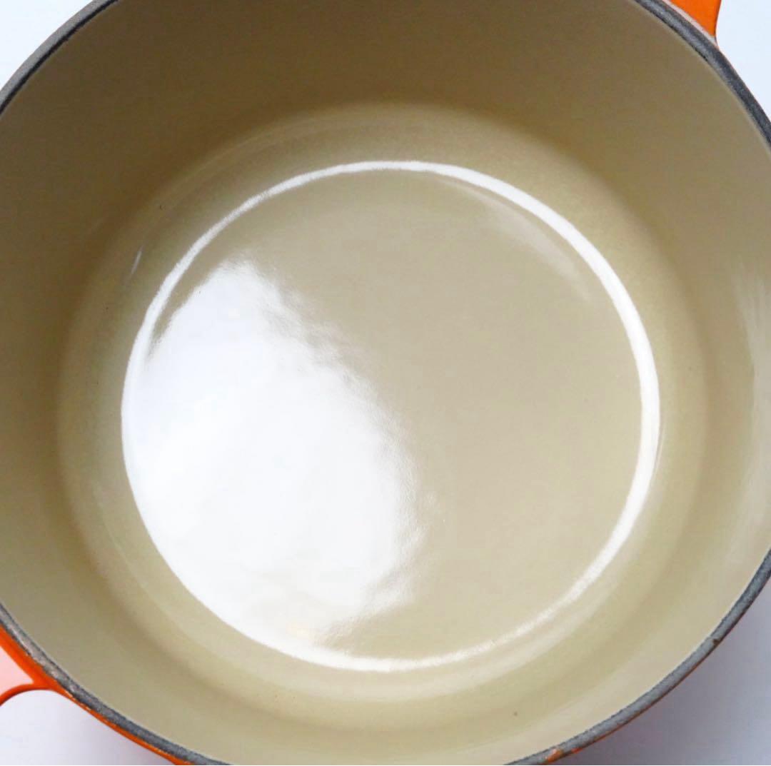 【極美品】LE CREUSET　ココット ロンド オレンジ　18cm