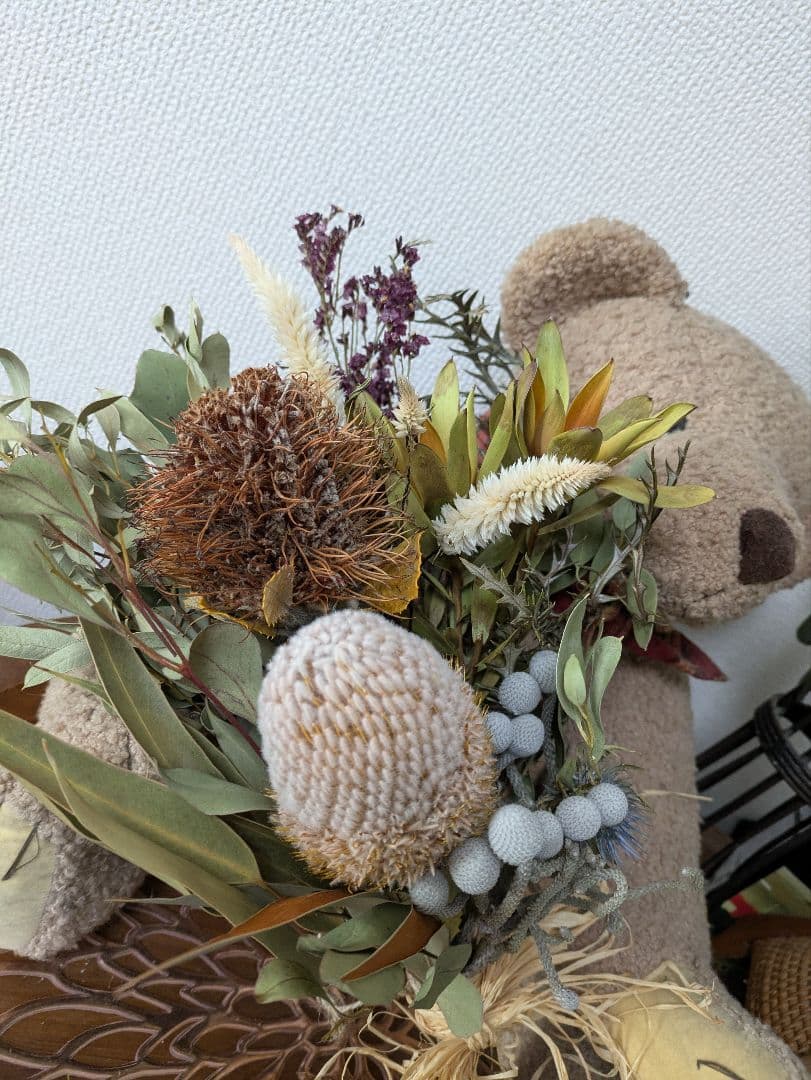 ドライフラワー★バンクシア、ココシニアネイティブスワッグ★アレンジメント♪癒し♪