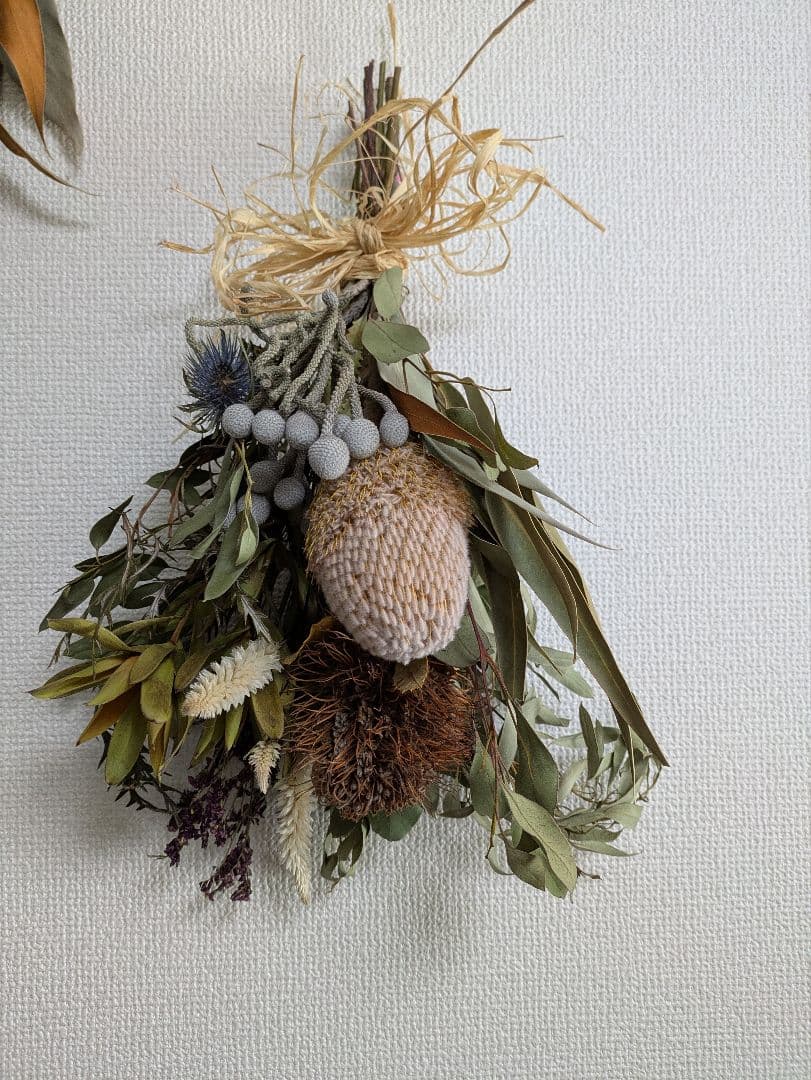 ドライフラワー★バンクシア、ココシニアネイティブスワッグ★アレンジメント♪癒し♪