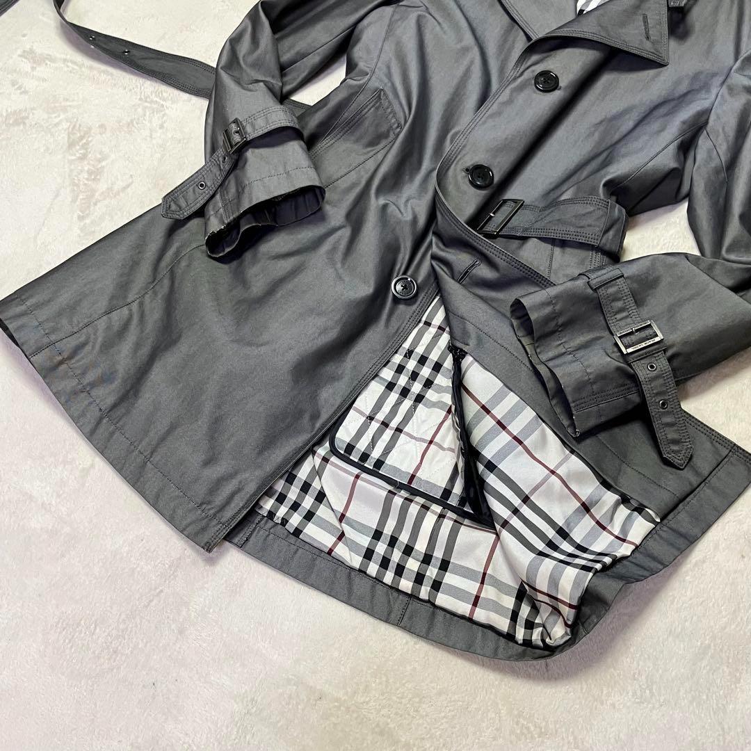 バーバリーブラックレーベル　トレンチコート　キルティングライナー　裏ノバチェック