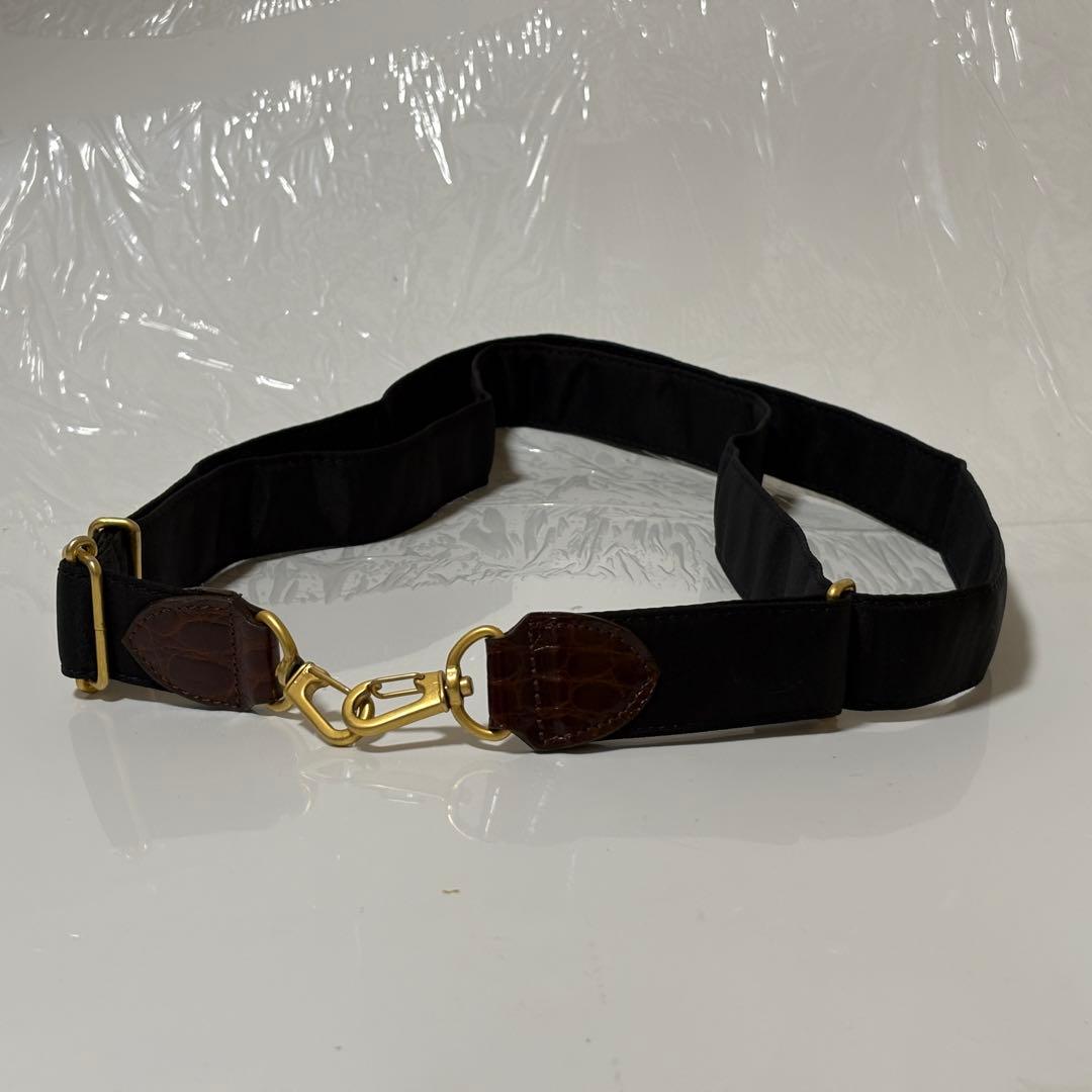 【美品】BALENCIAGA クロコダイル ボストンバッグ　ブラック