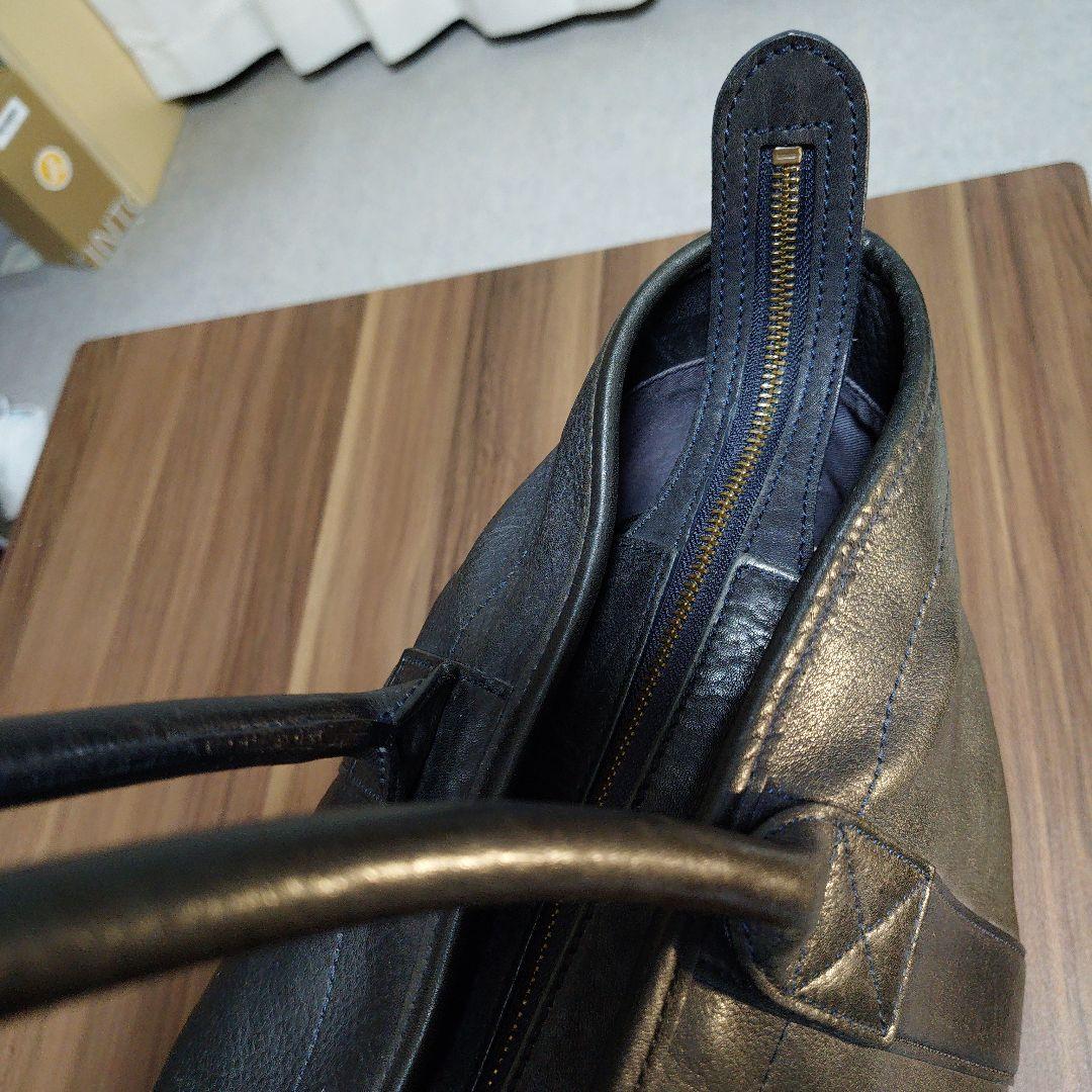 土屋鞄 ビークル ラージストックトート バッグ 本革　ダークインディゴ