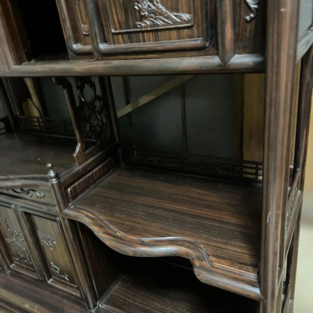 花梨風 茶棚 飾り棚 唐木家具 和家具 アンティーク 木製 和室 インテリア