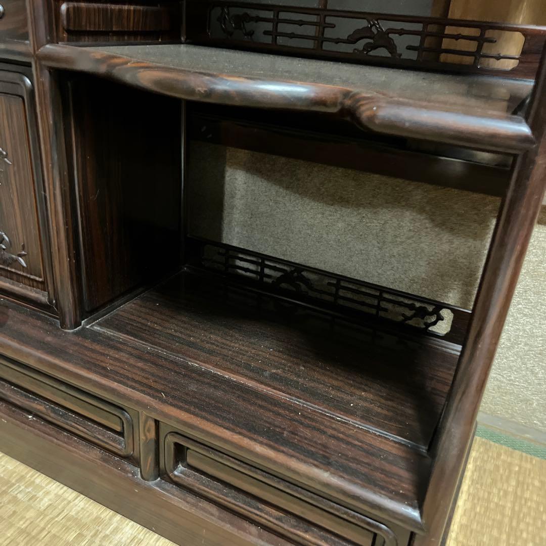 花梨風 茶棚 飾り棚 唐木家具 和家具 アンティーク 木製 和室 インテリア