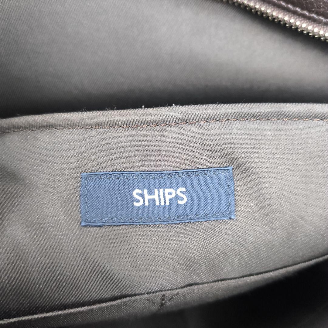 ✨美品✨ シップス スマート レザー トートバッグ シボ革 肩掛け A4可能 茶