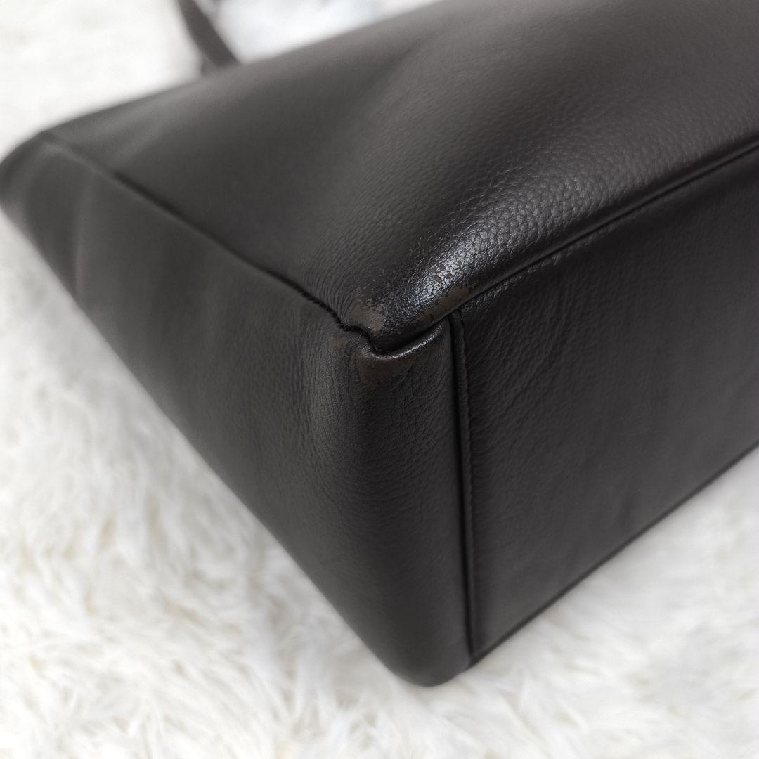 ✨美品✨ シップス スマート レザー トートバッグ シボ革 肩掛け A4可能 茶