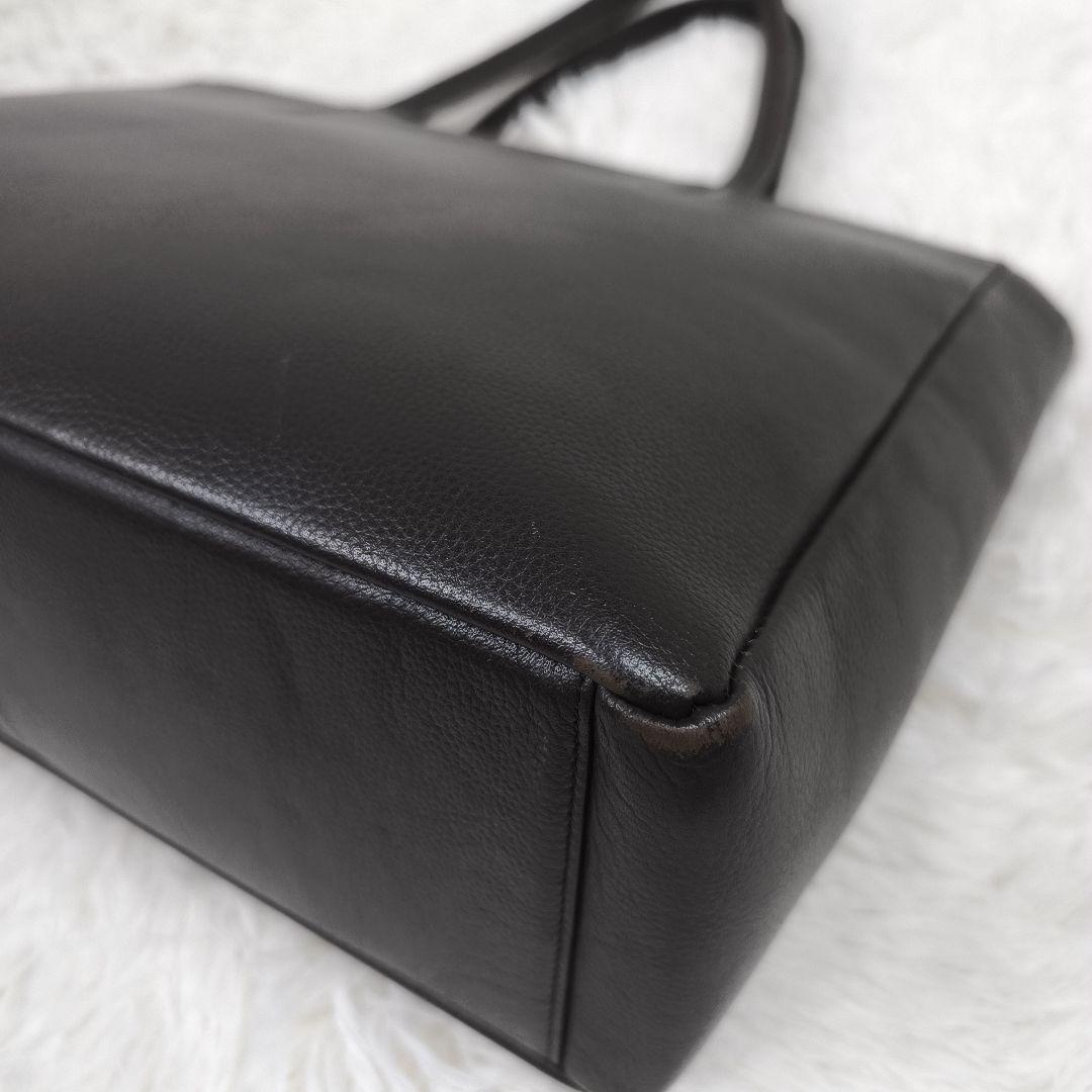 ✨美品✨ シップス スマート レザー トートバッグ シボ革 肩掛け A4可能 茶