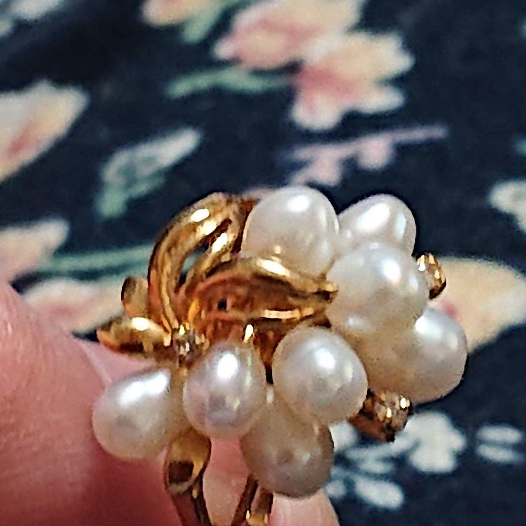 真*美様 18k750ベビーパールリング