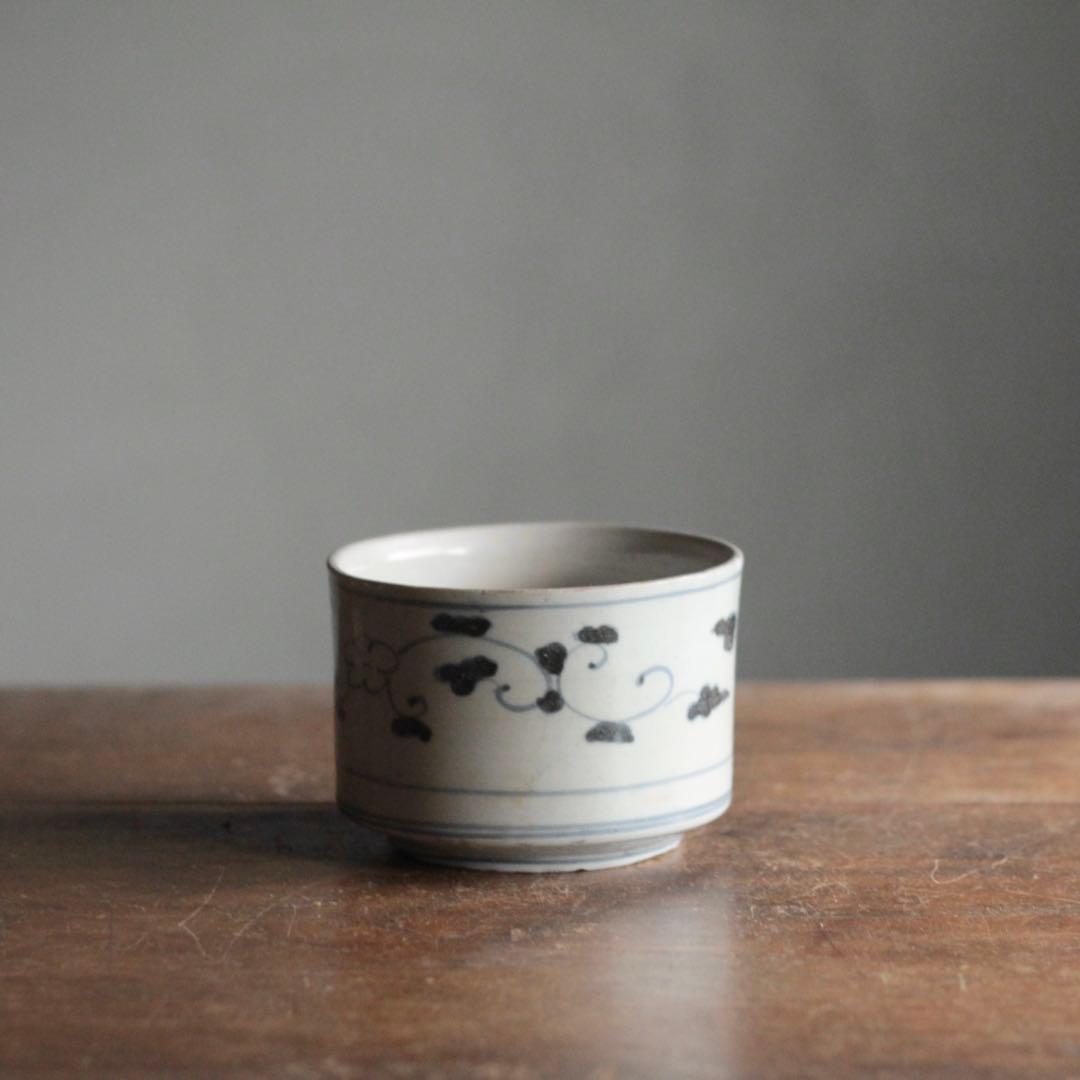 古伊万里 染付 半筒 茶碗 古美術 古道具 アンティーク