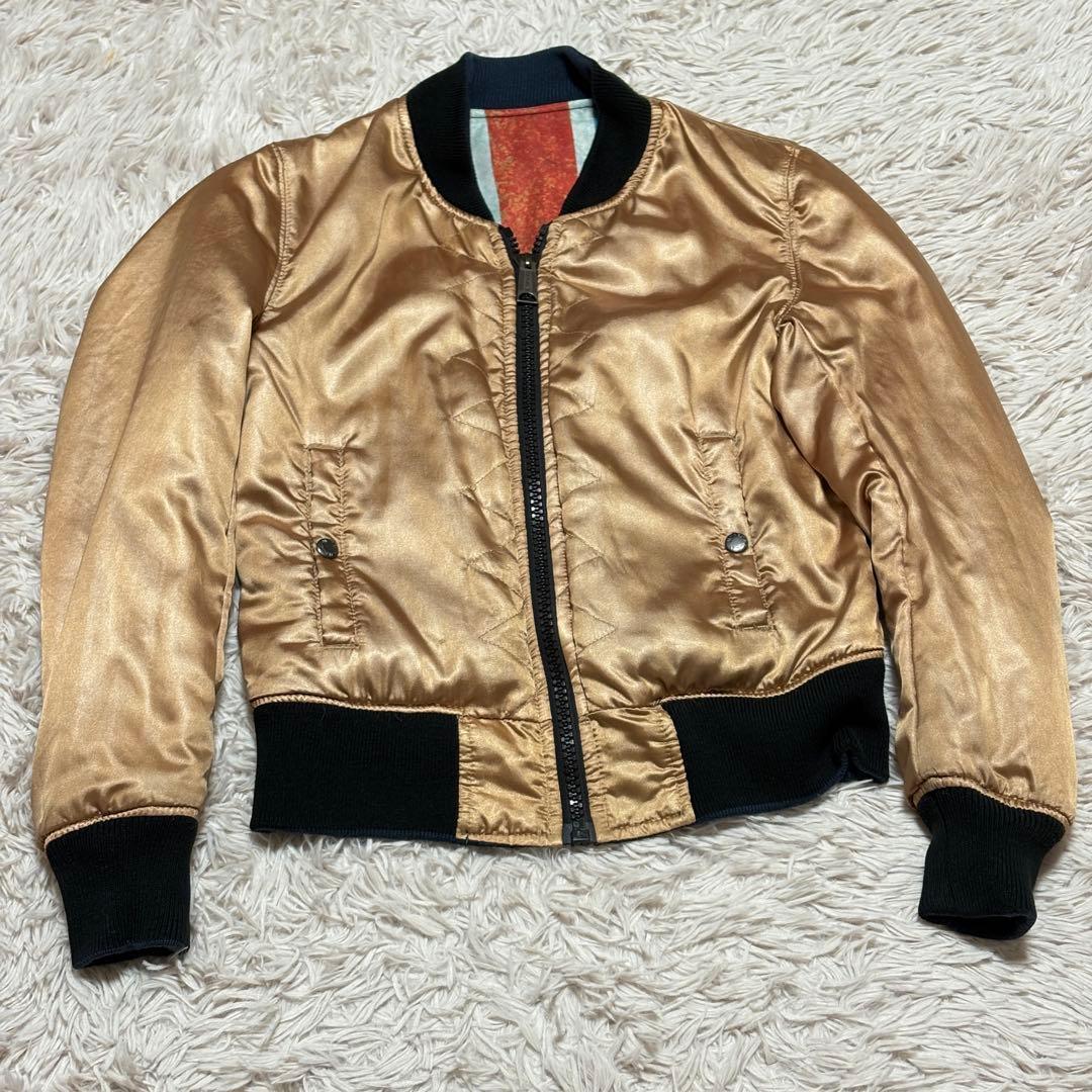 希少　アヴィレックス　AVIREX (S) ma-1　ユニオンジャック　35周年