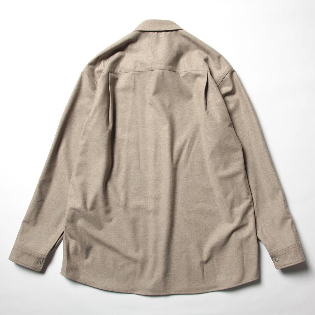オーラリー WOOL FULLING FLANNEL CLOTH SHIRTS