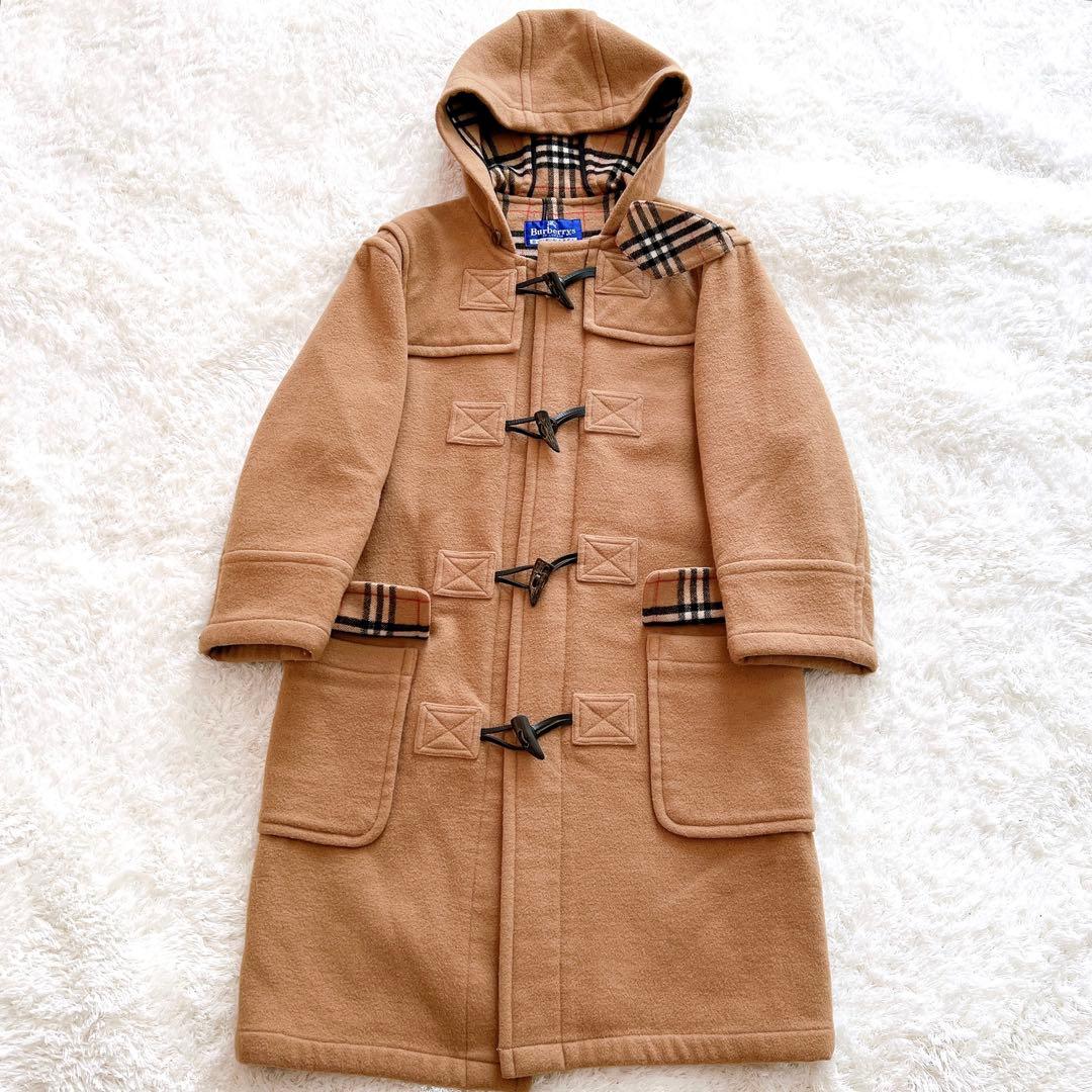 【美品】バーバリーズ オブ ブルーレーベル　ダッフルコート　ロング　ノバチェック