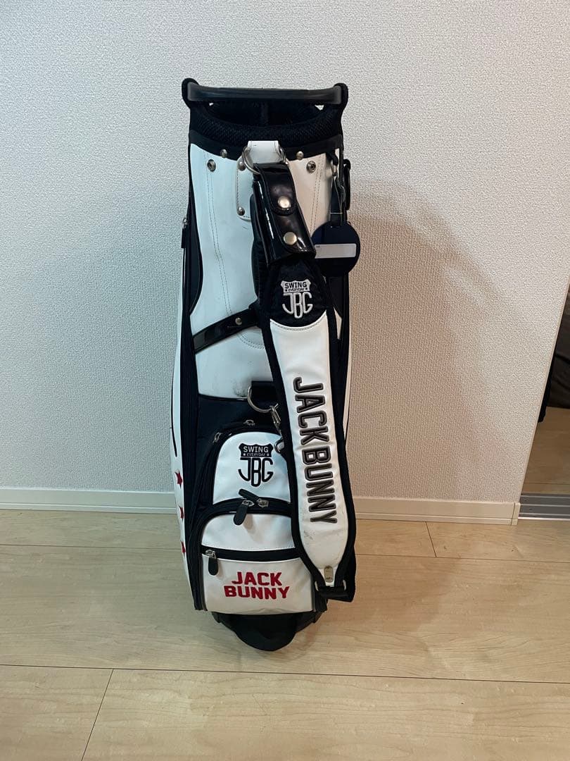 JACK BUNNY キャディバッグ ホワイト/ブラック