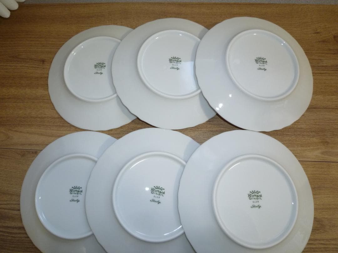 リチャードジノリ ベッキオホワイト 17㎝プレートｘ6