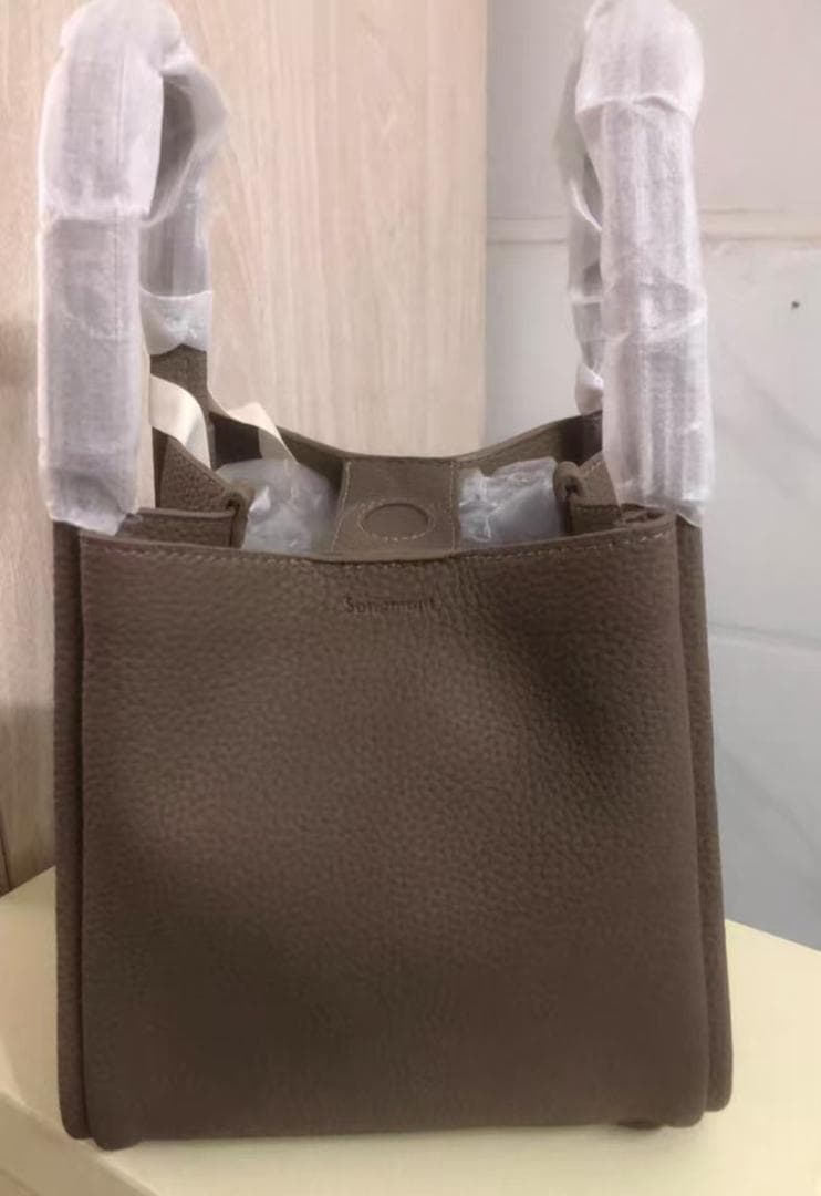 Songmont ブラウン レザー トートバッグ