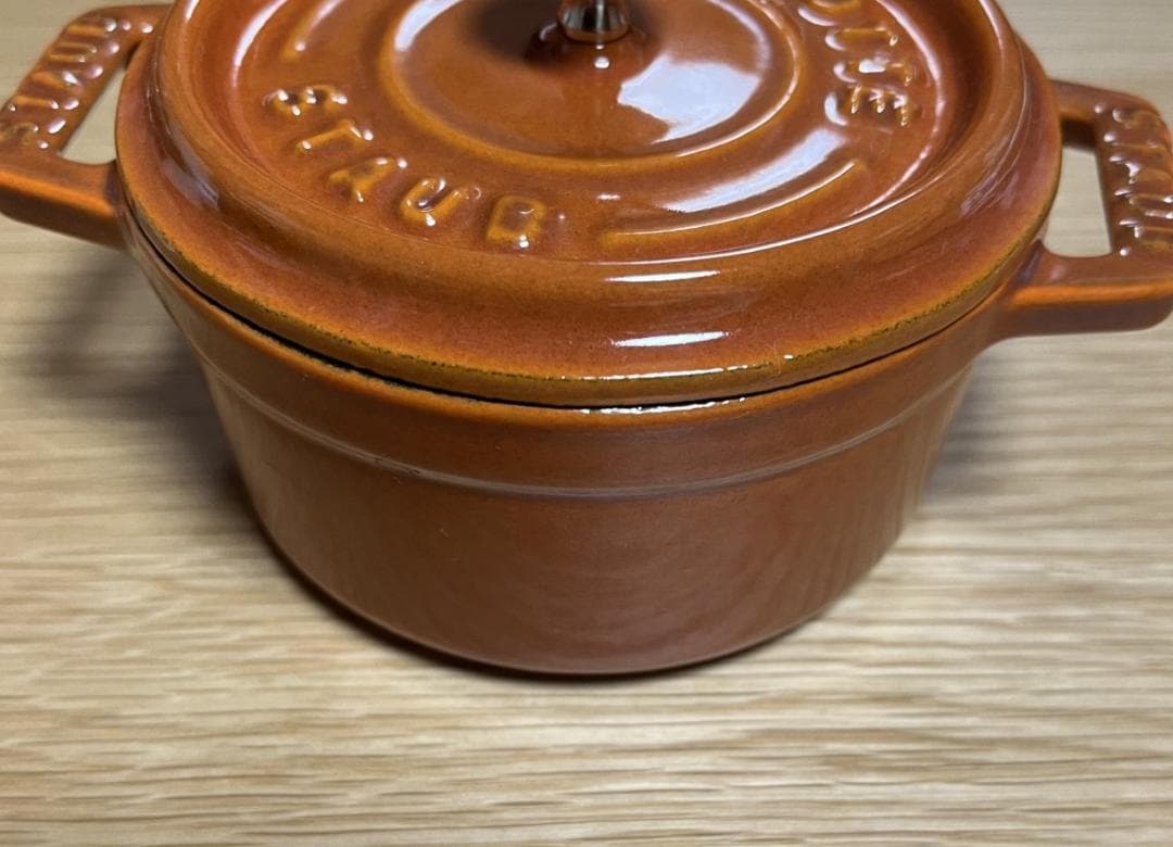 4/25まで【正規品】STAUB ココットラウンド10cm シナモン 1個　送B