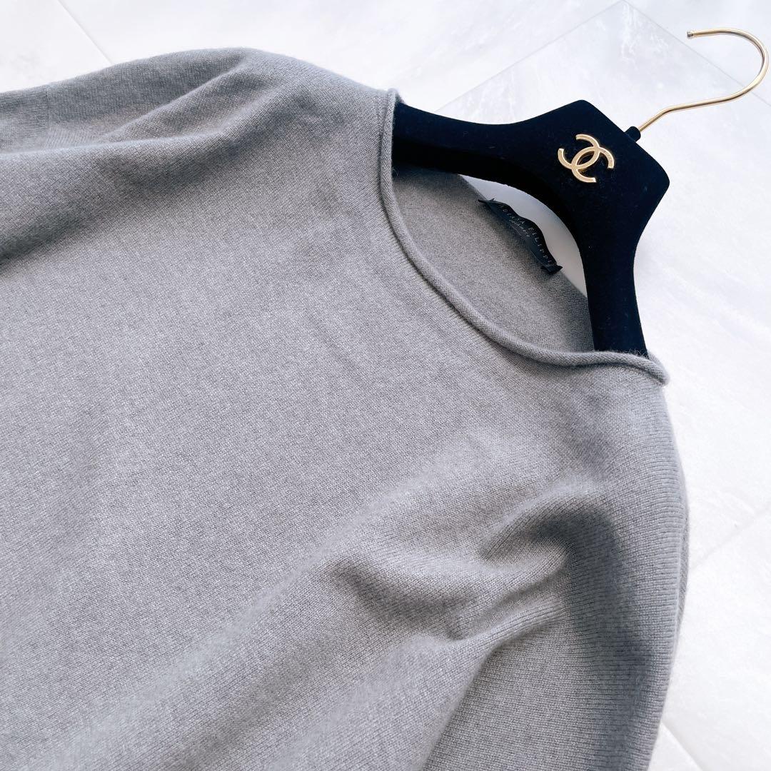 希少✨ファビアナフィリッピ カシミヤ100% ニット モニーレ装飾 フェザー