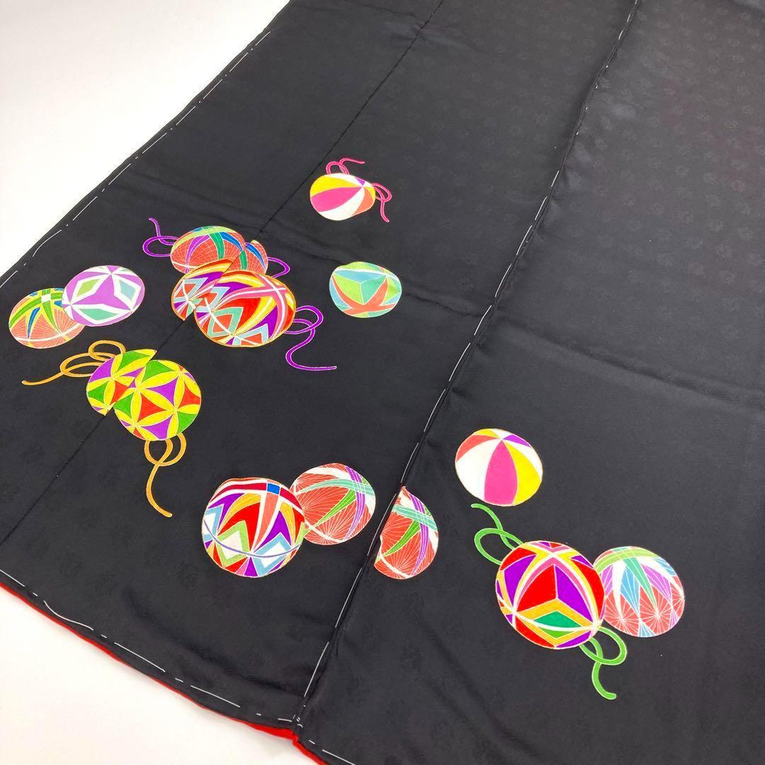 【着物と帯 時流】426ys◆仮仕立て 未仕立て女の子着物◆金駒刺繍 百貨店取扱