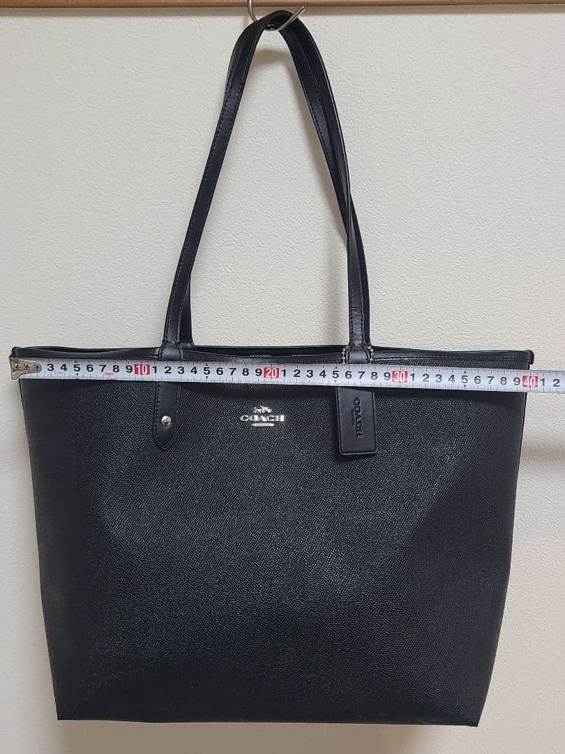 【ポーチ付属】COACH トートバッグ 大容量 A4 ブラック