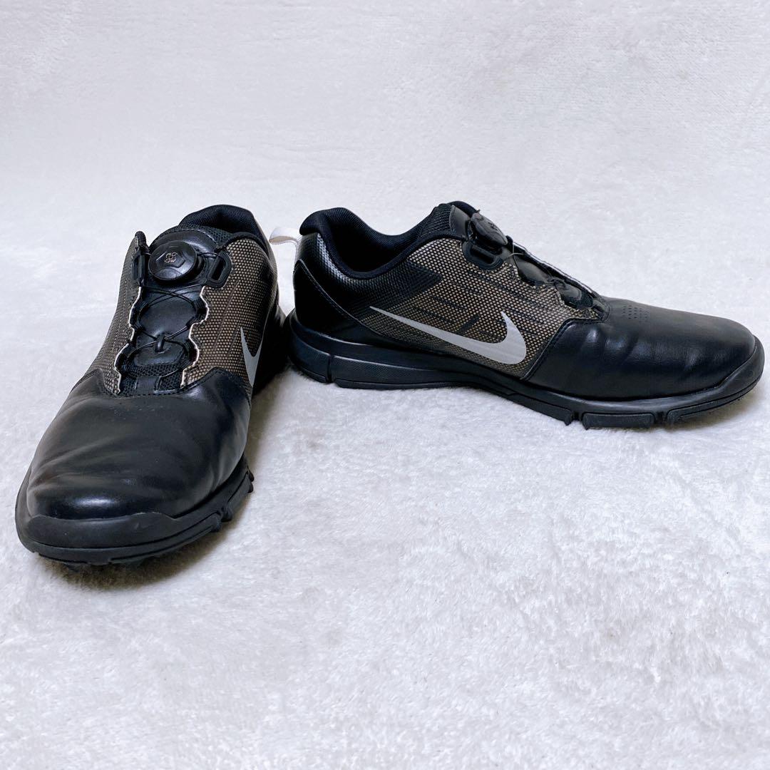 美品　NIKE エクスプローラーBOA　ゴルフシューズ　スパイクレス　ブラック
