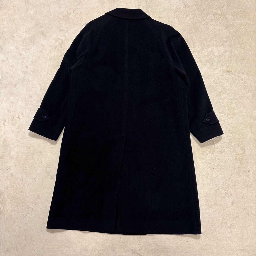 美品⭐️BURBERRY カシミヤ ロングコート ブラック　比翼　Lサイズ相当