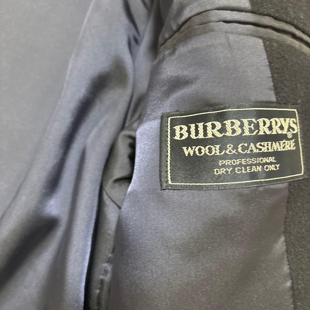 美品⭐️BURBERRY カシミヤ ロングコート ブラック　比翼　Lサイズ相当