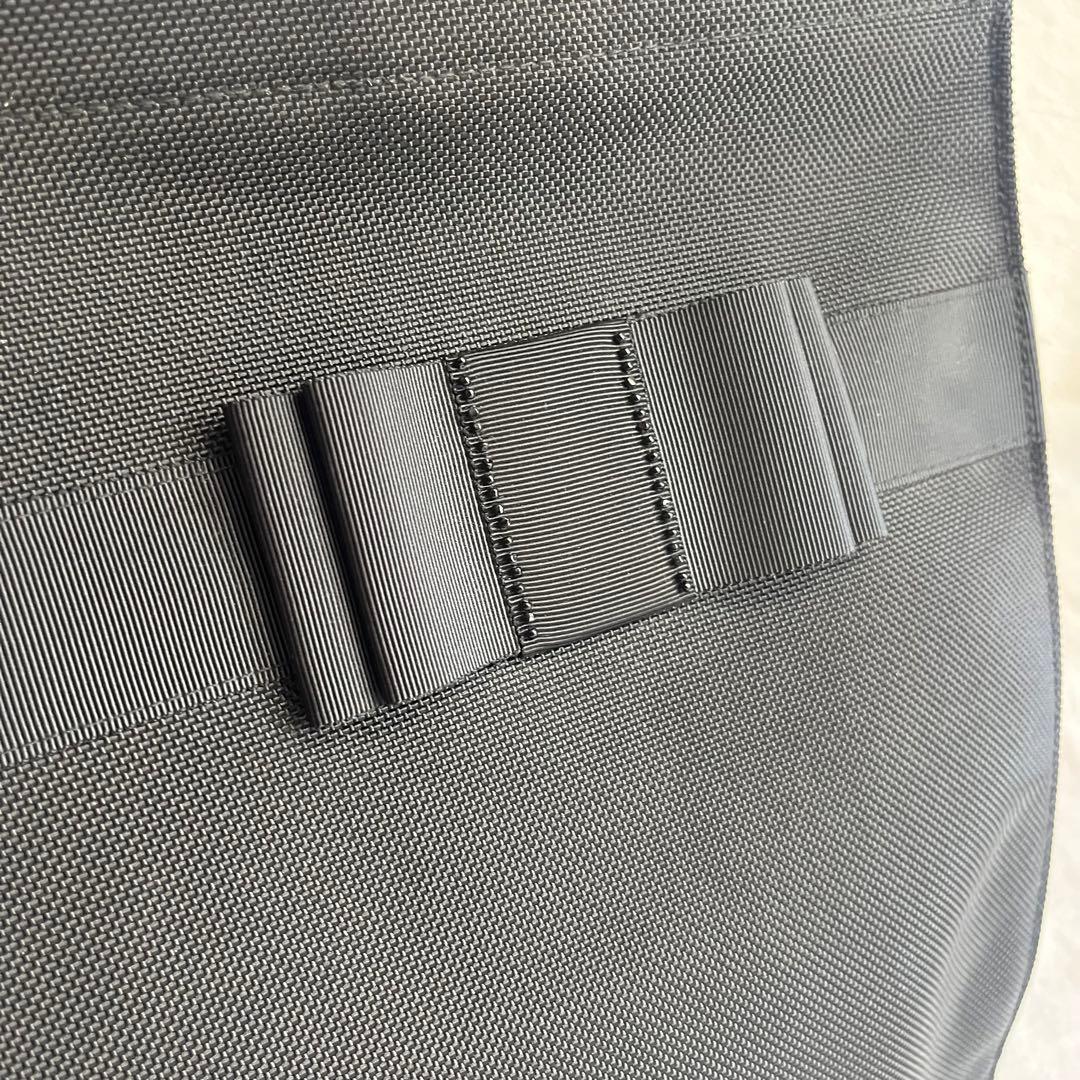 ファミリア 美品 お受験バッグ トートバッグ ブラック　ナイロン リボン