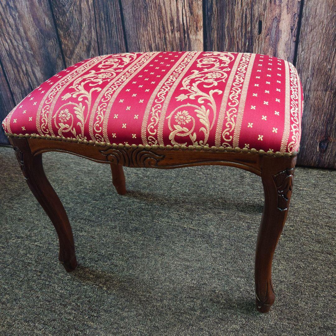 木製スツール 猫脚 ヴィンテージ イタリア製 ロココ調 イタリア製