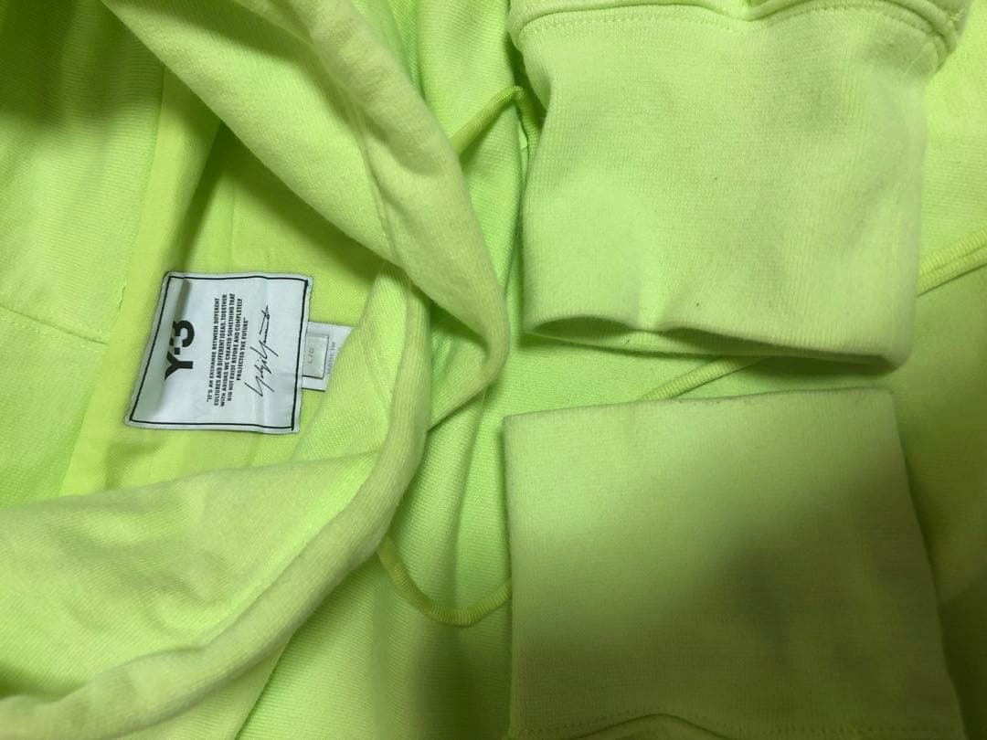 Y-3 CLASSIC CHEST LOGO HOODIE Lサイズ イエロー