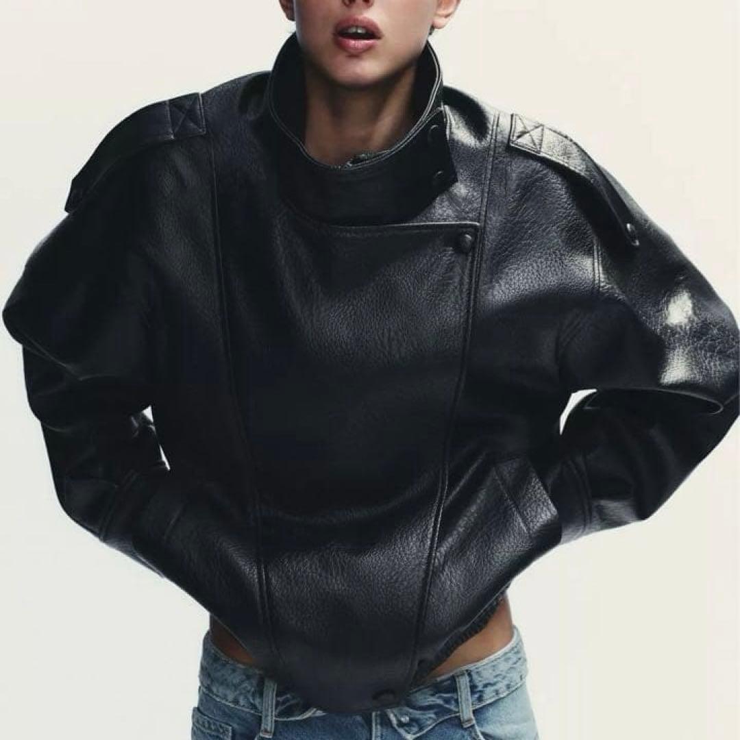 ZARA レザー　ジャケット　大人気商品