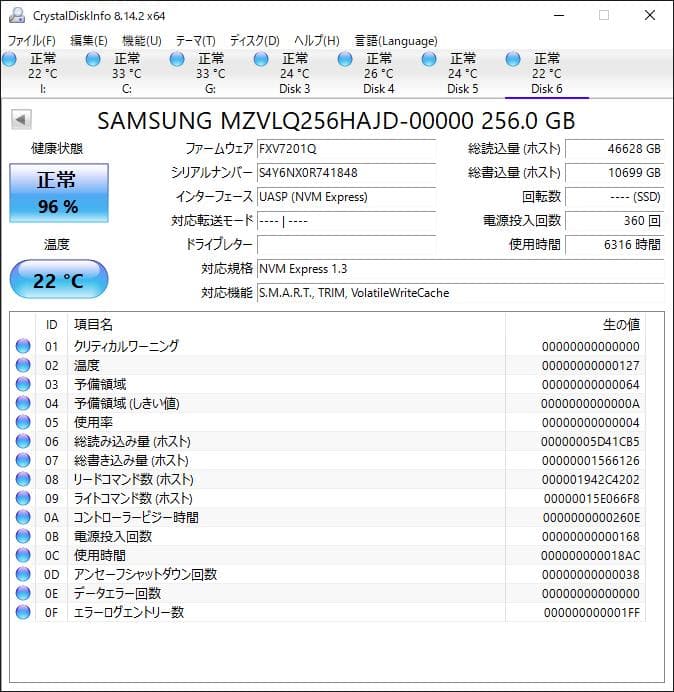 NVMe SSD 256GB　20枚セット