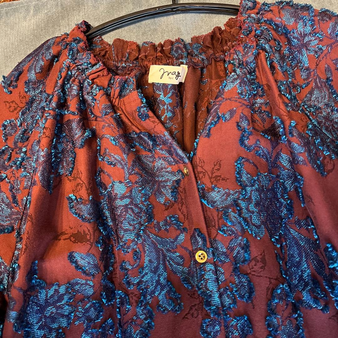 【mag.byc】ジャカードボリュームワンピース