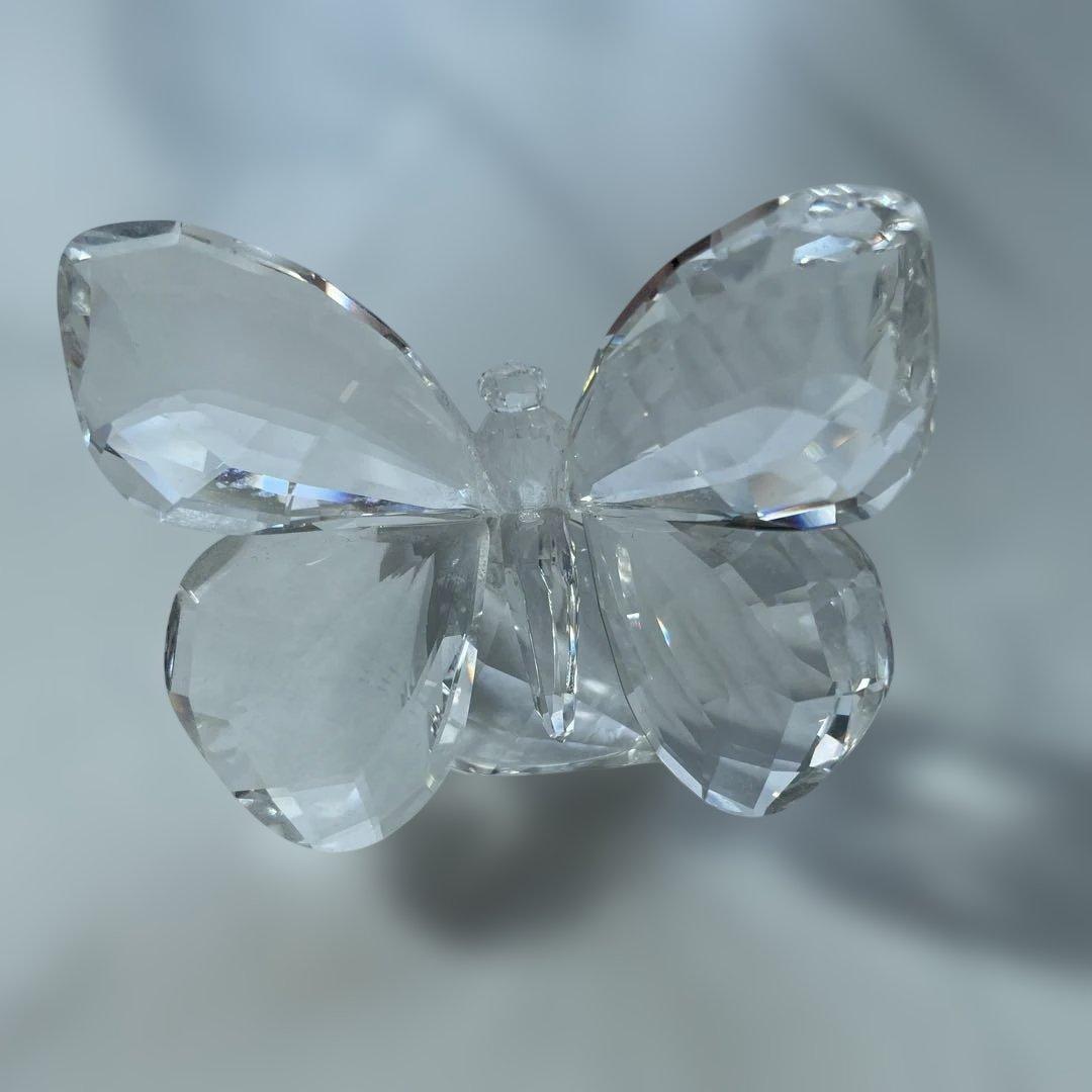 SWAROVSKI ブロッサミングローズ・バタフライと葉　置物　2点セット