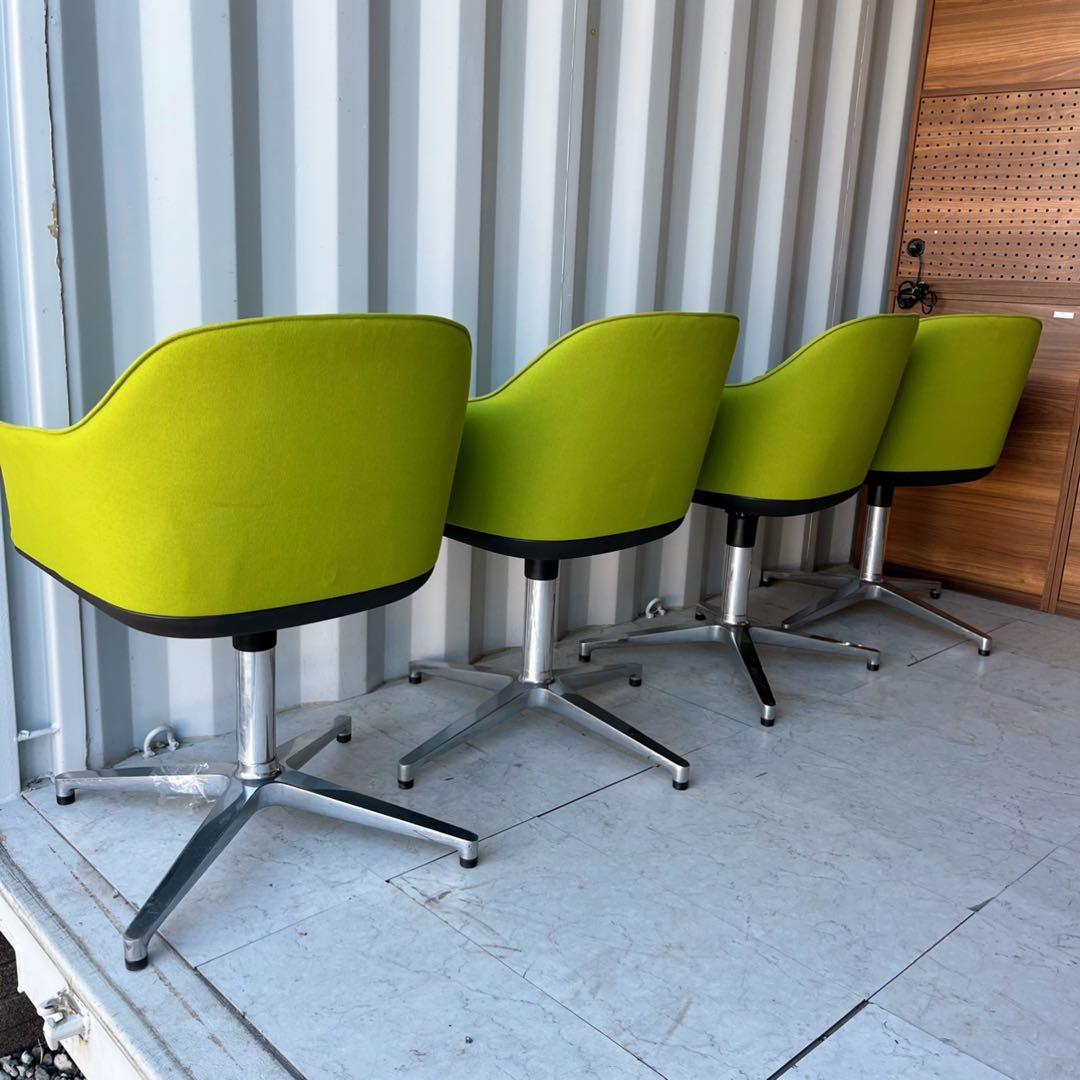 取付無料！ヴィトラ ソフトシェルチェア フォースターベース オフィスチェア4脚