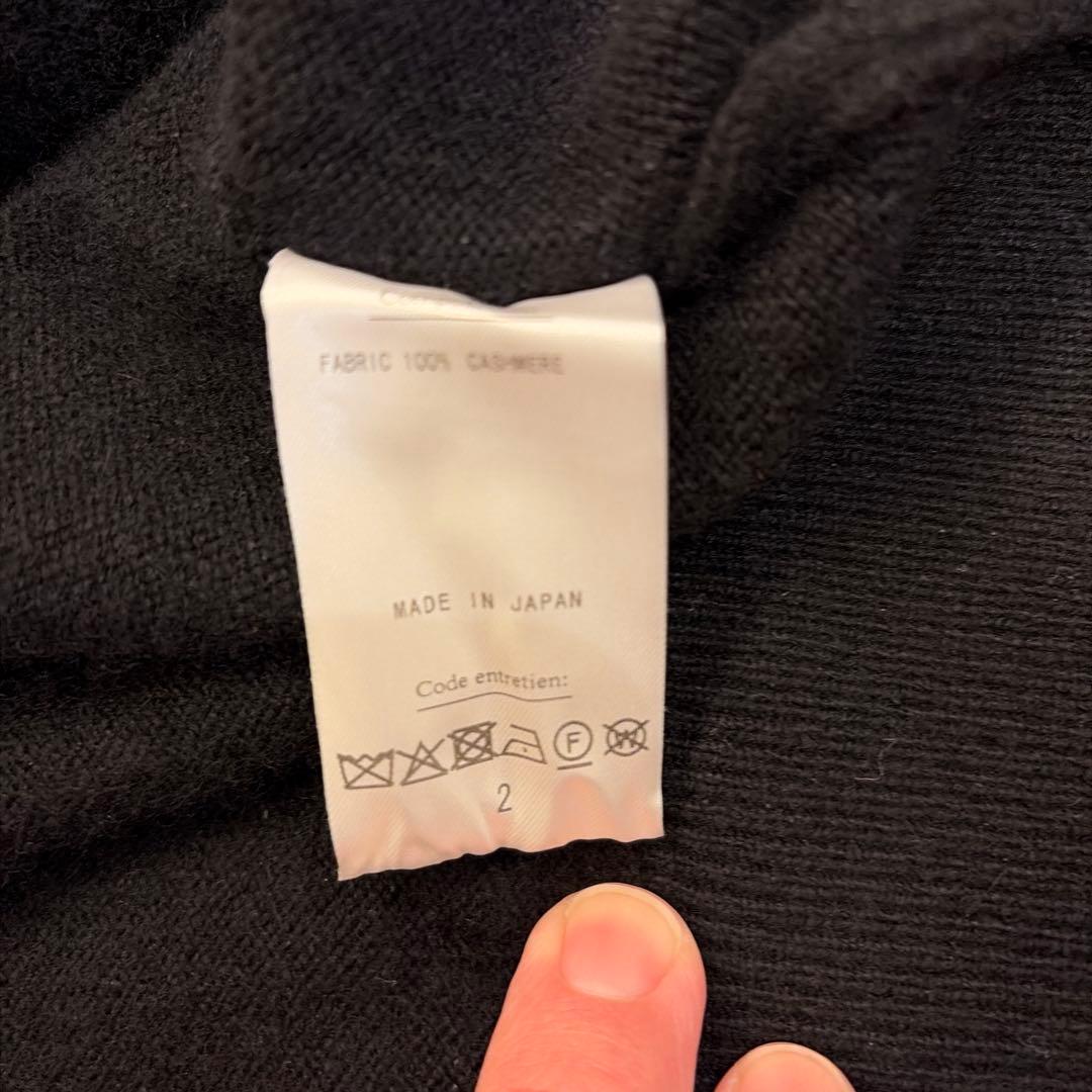 1/10まで値下げHERILLブラックゴールデンカシミヤカーディガンサイズ2