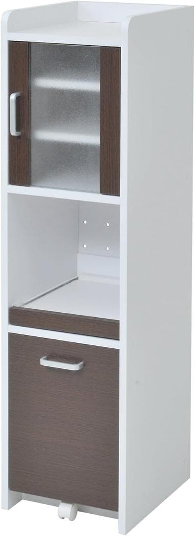 JKプラン 食器棚 ホワイトダークブラン FKC-0645-WHDB