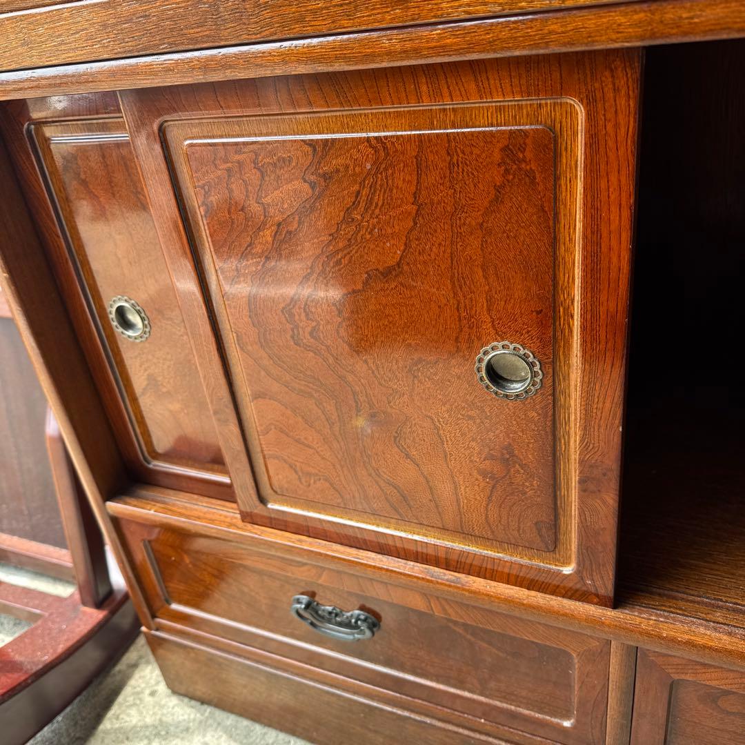 ★最終処分価格★国産　木製　違い棚　引き戸　収納棚