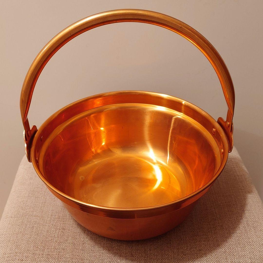 純銅製 銅鍋 山菜鍋 30型 送料込み
