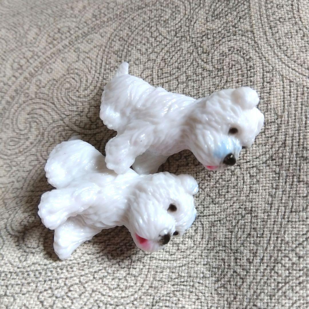 リカちゃんに☆白い子犬2個セット ワケアリ ジェニー バービー 1/6ドール