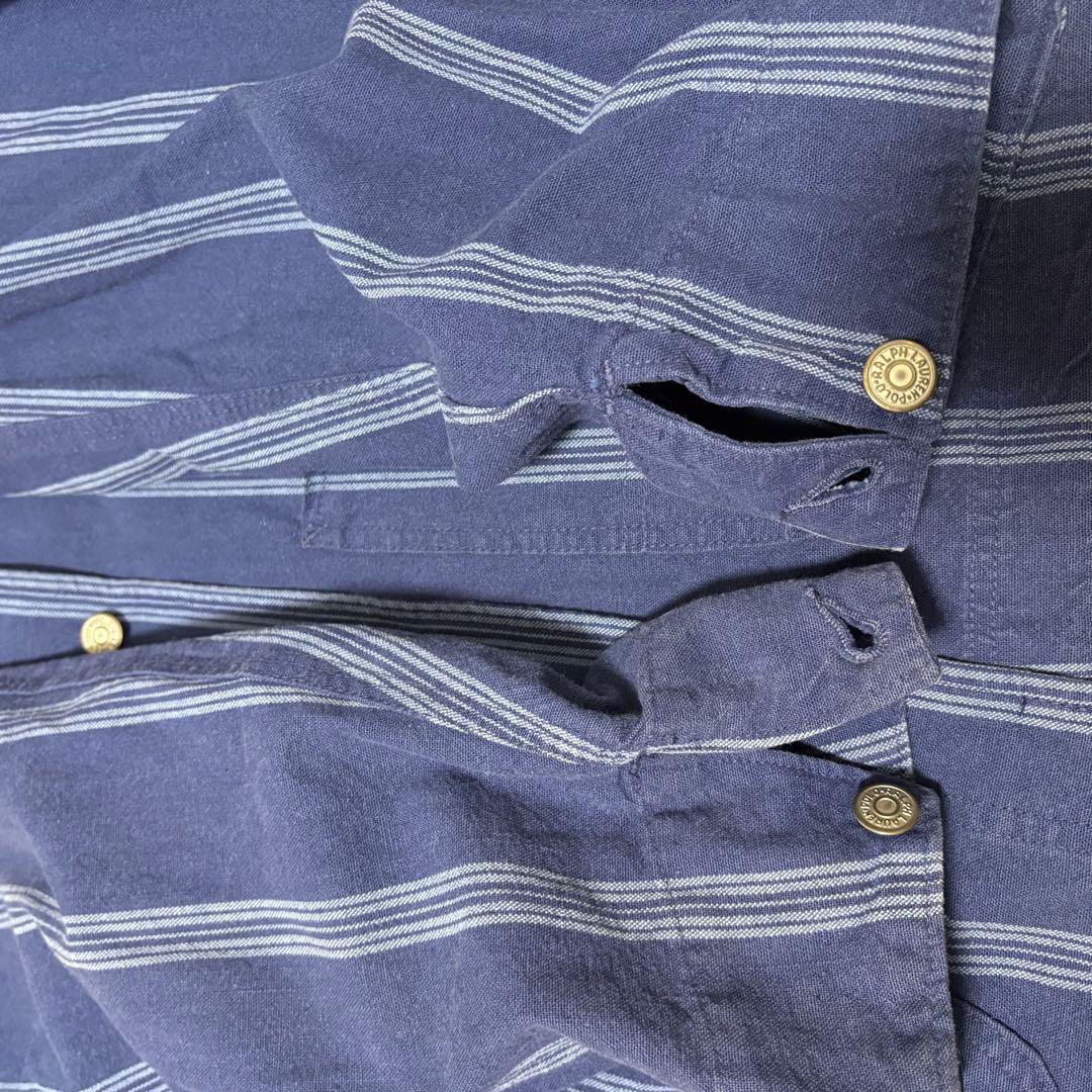 90's ポロラルフローレンUSA製デニムハンティングジャケット コーデュロイ襟