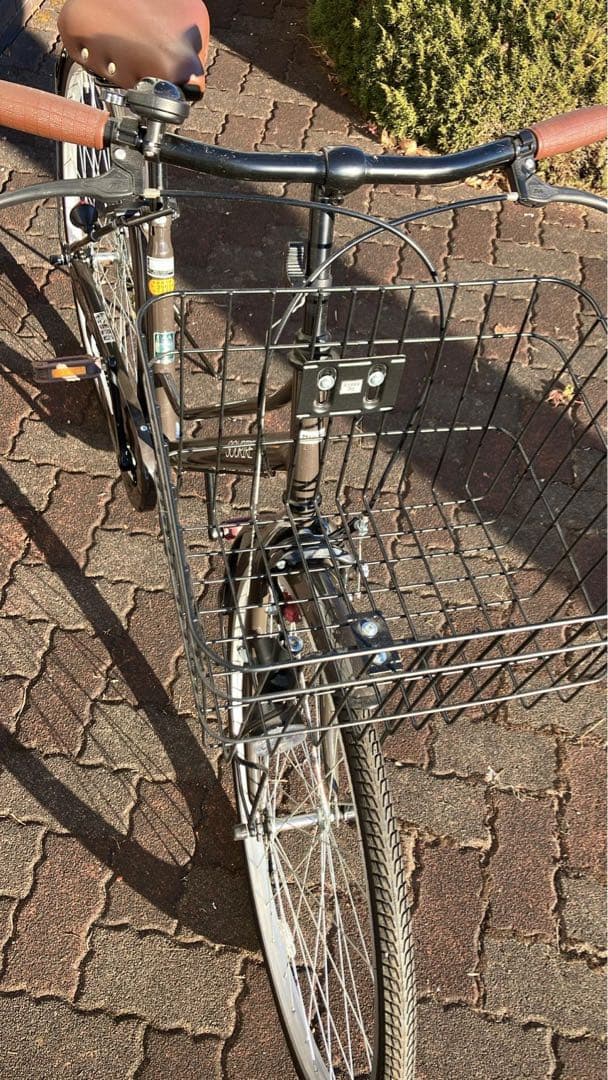 -値下げ-【極美品】26インチ シティサイクル ブラウン バスケット付き