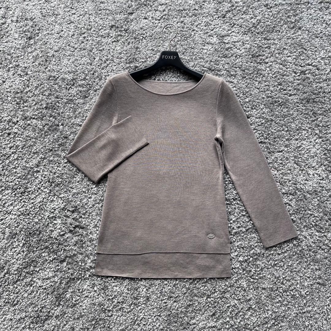 フォクシー 40 グレージュ系 グレースウールニット