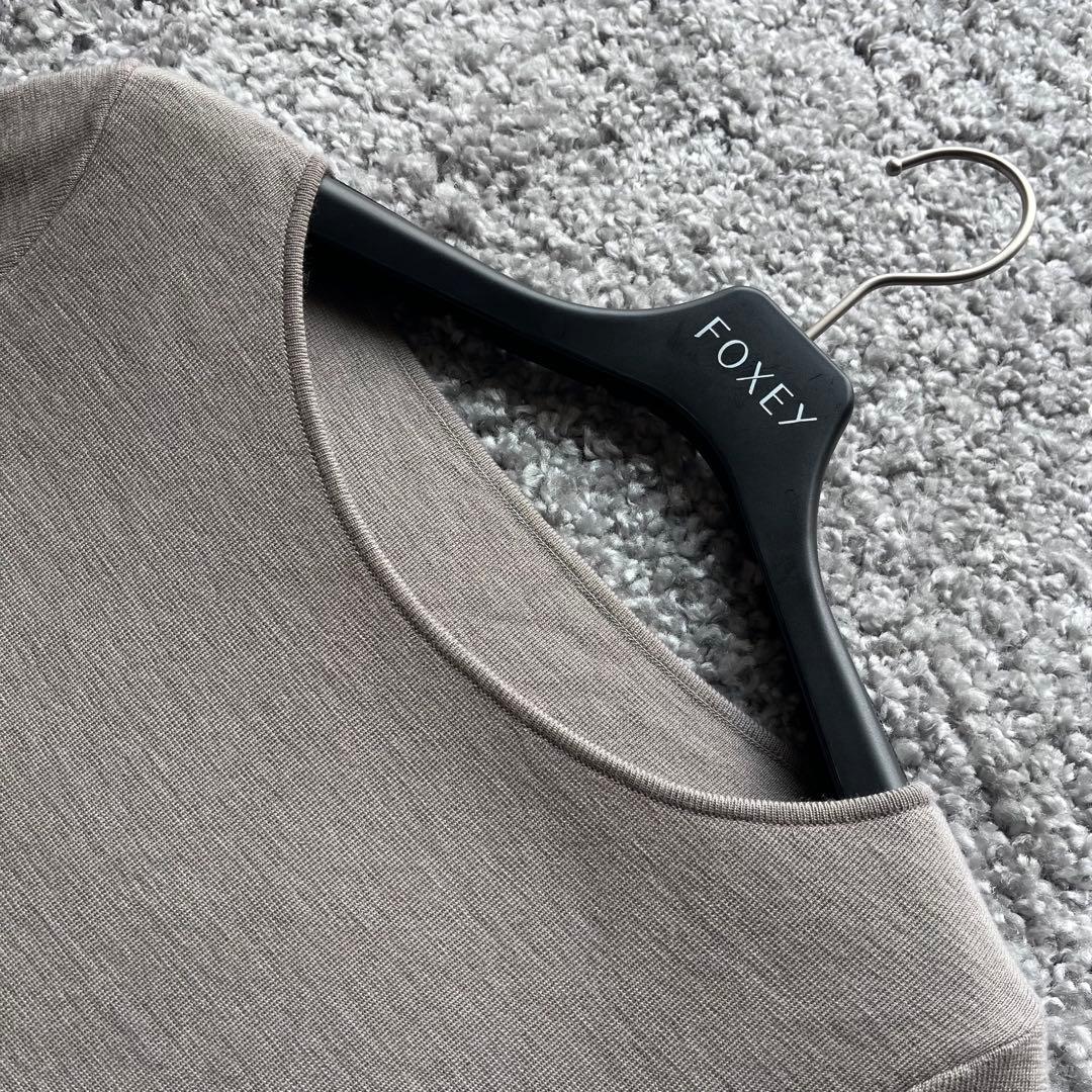 フォクシー 40 グレージュ系 グレースウールニット