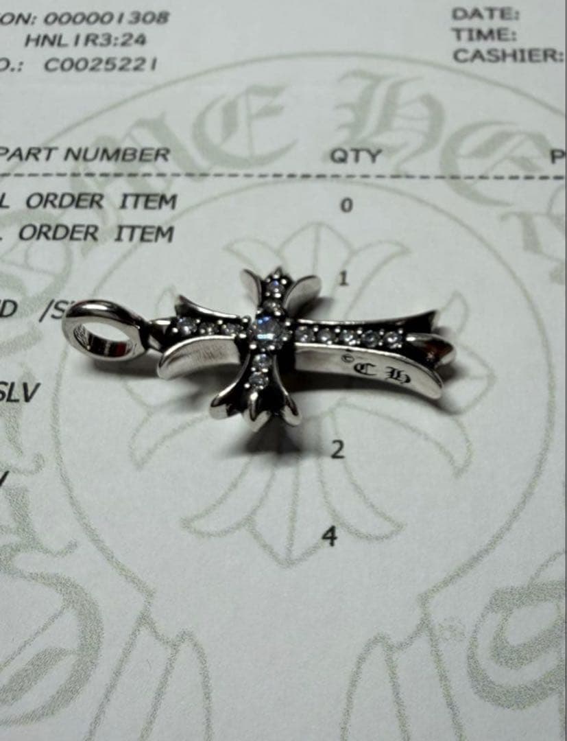 ま*ゃ様 クロムハーツ　タイニーファット　チャーム　ペンダント　天然パヴェ　イン