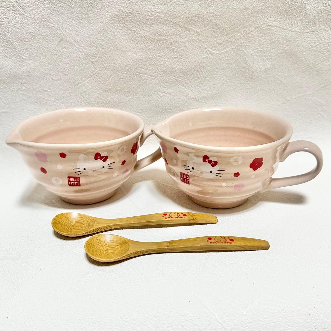 2004年 ハローキティ 納豆鉢 スープカップ スプーン付き 桜