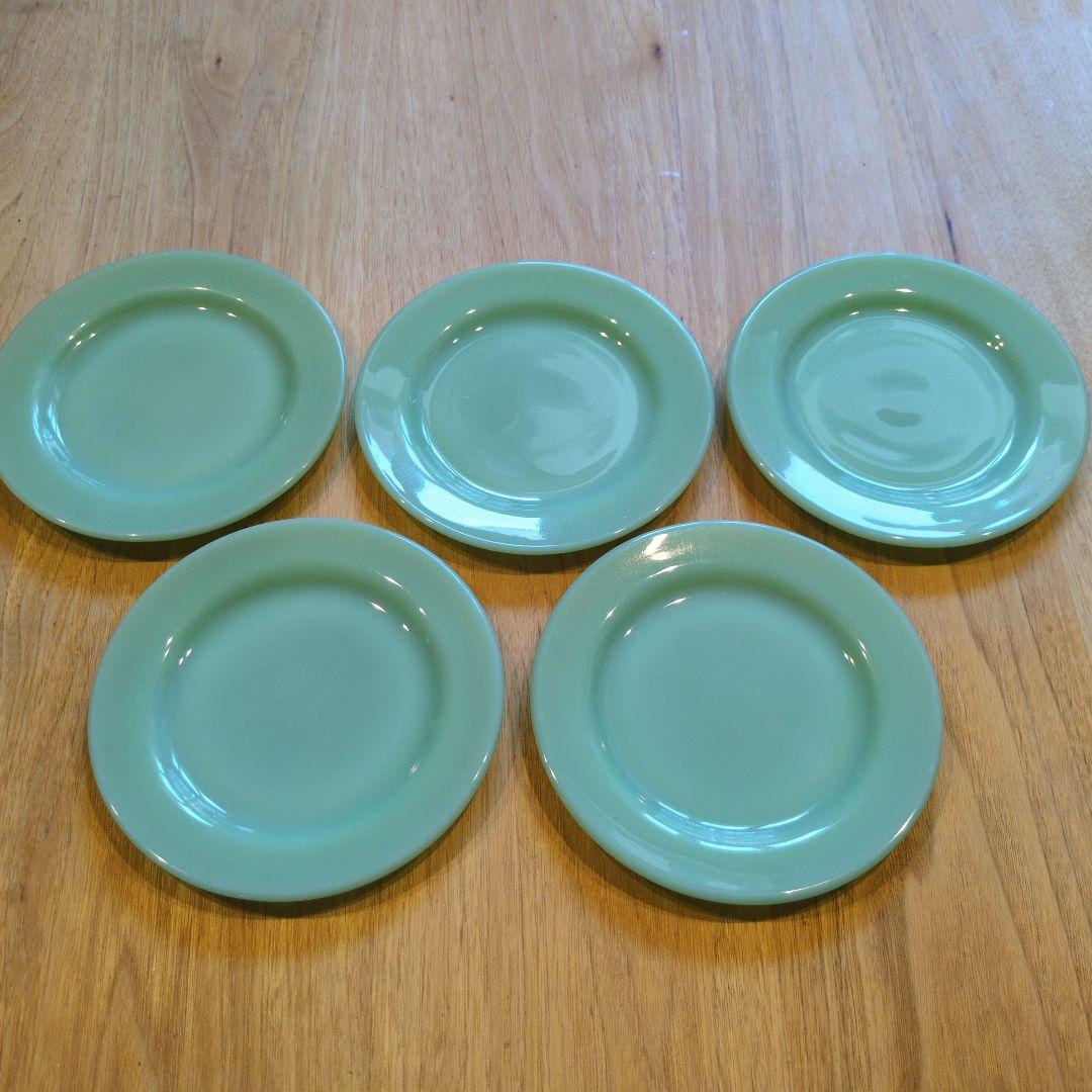 ファイヤーキング ミントグリーン皿 5枚セット