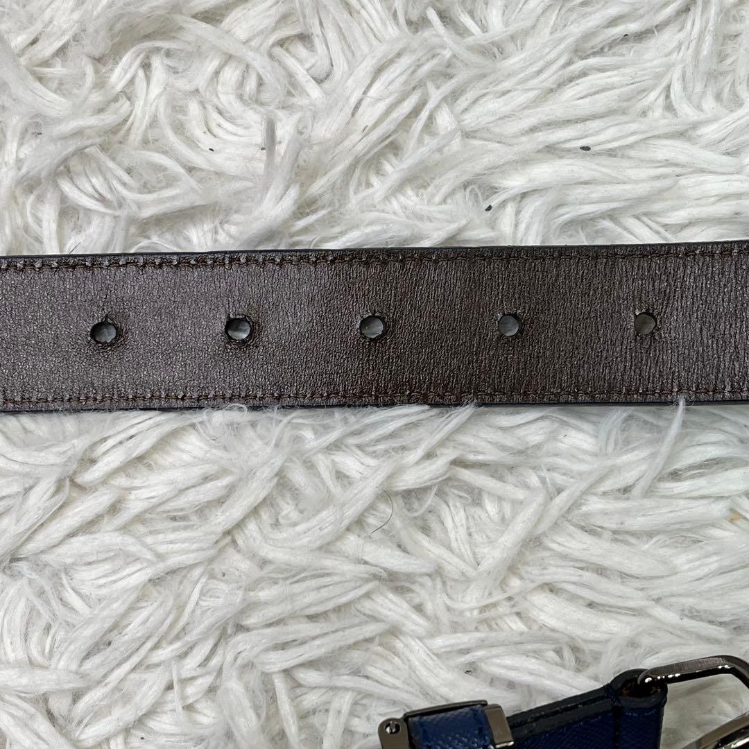 美品✨ヴィヴィアンウエストウッド　オーブロゴ　ベルト　レザー　ネイビー