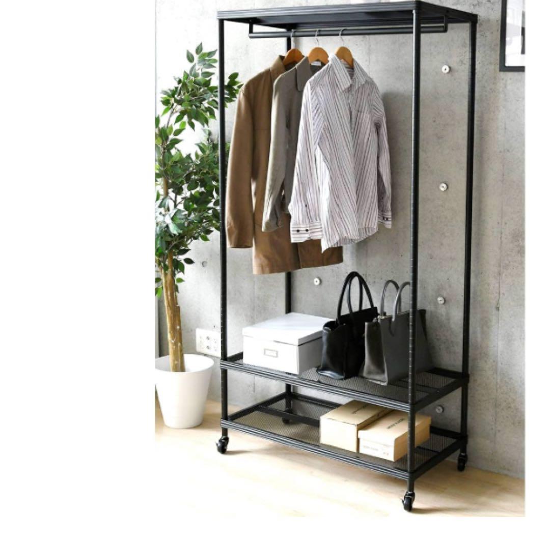 ハンガーラック (ワードローブ) 服・カバン・小物がこれ1つで収納できる 頑丈